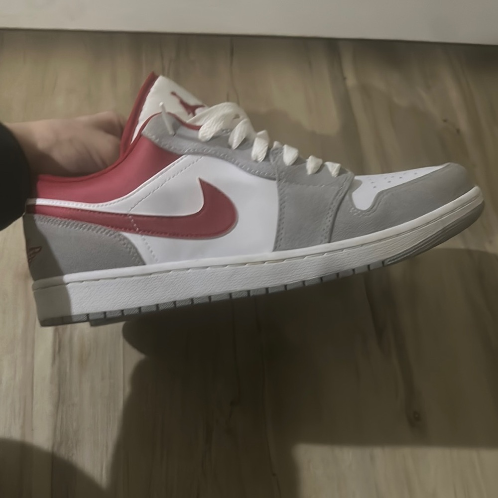 Nike Jordan 1 low top Men's Red and Gray Sneakers